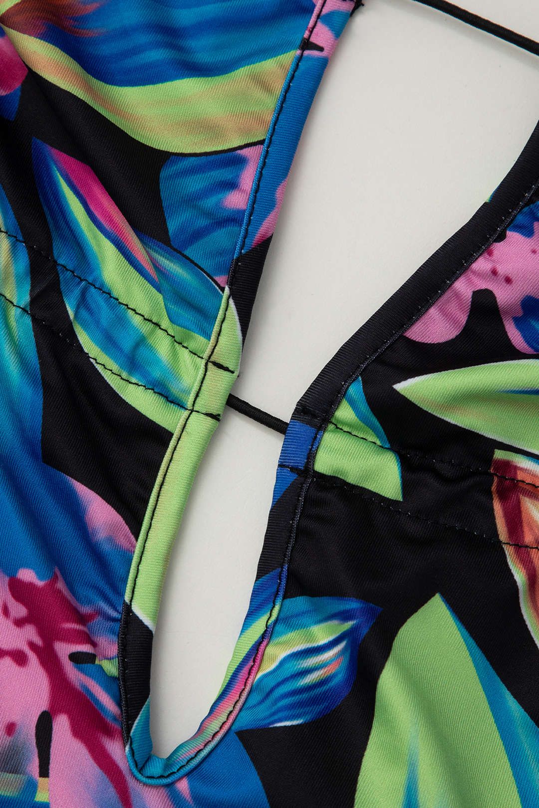 Floral Print Back Slit Halter Maxi Dress sold by Micas product image thumbnail 3