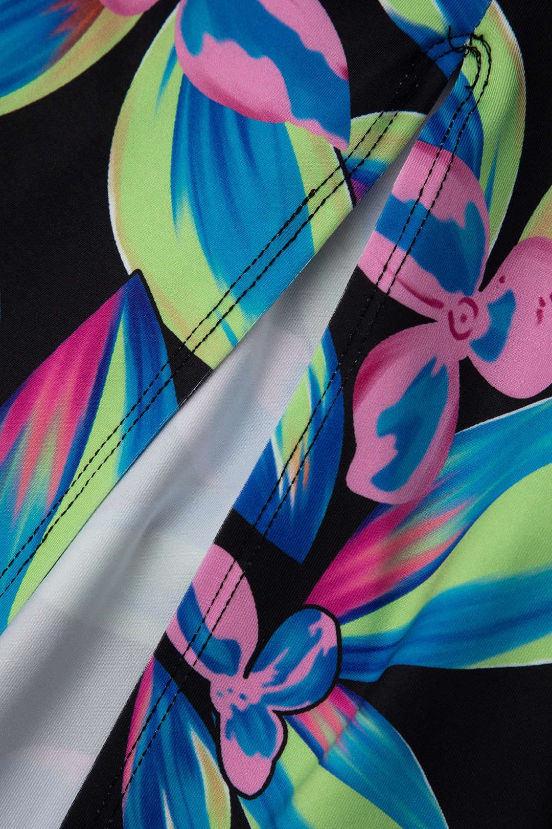 Floral Print Back Slit Halter Maxi Dress sold by Micas product image thumbnail 4