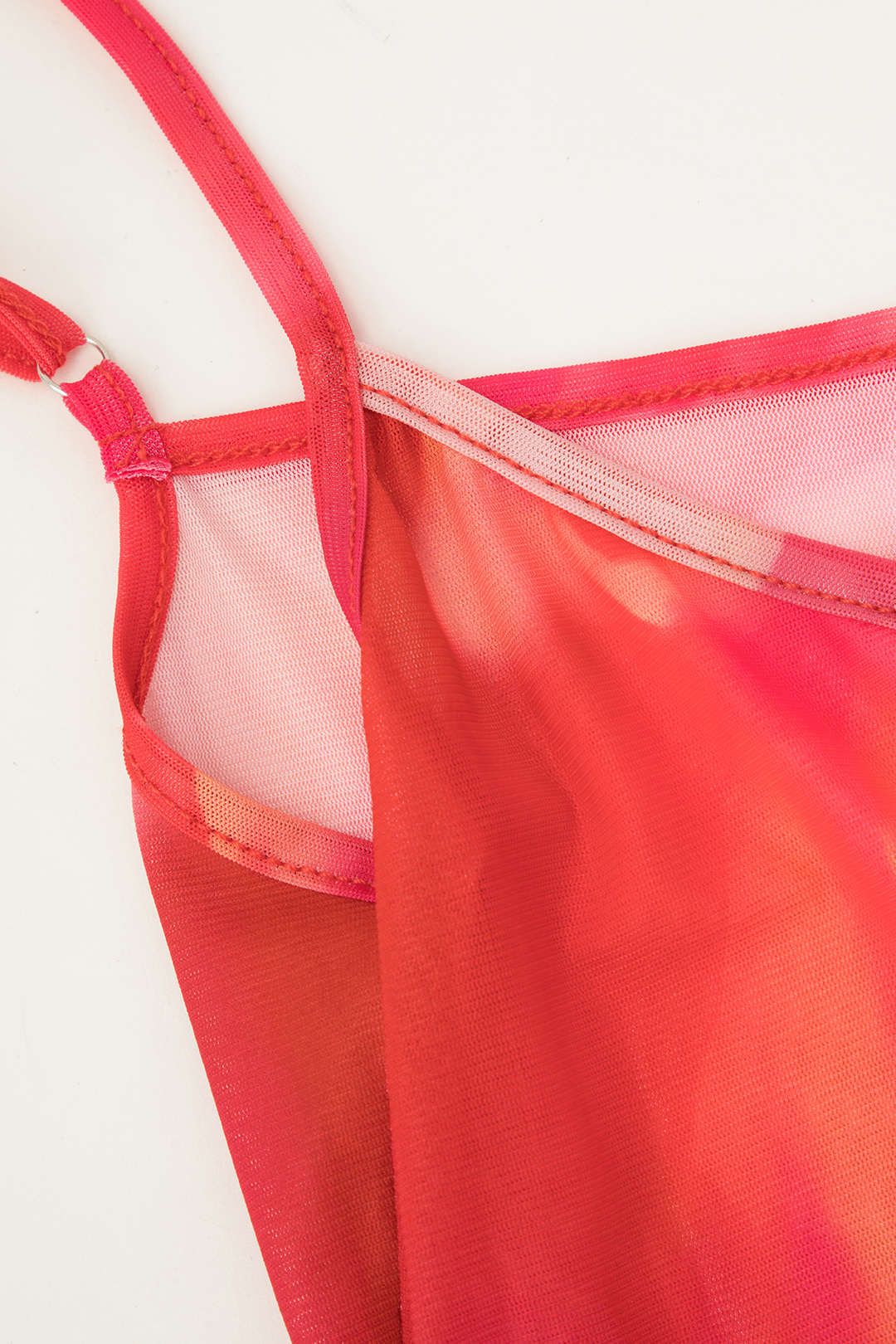 Tie Dye Keyhole Mesh Slip Maxi Dress sold by Micas product image thumbnail 3