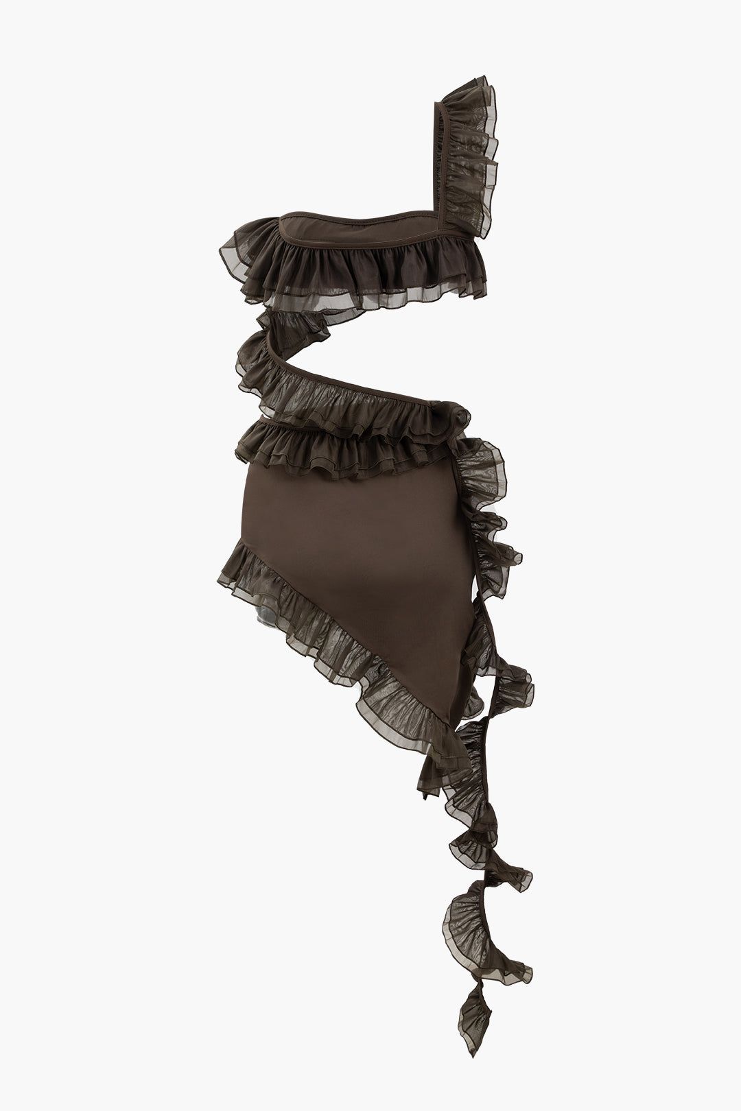 Asymmetrical Ruffle Mini Dress sold by Micas product image thumbnail 2