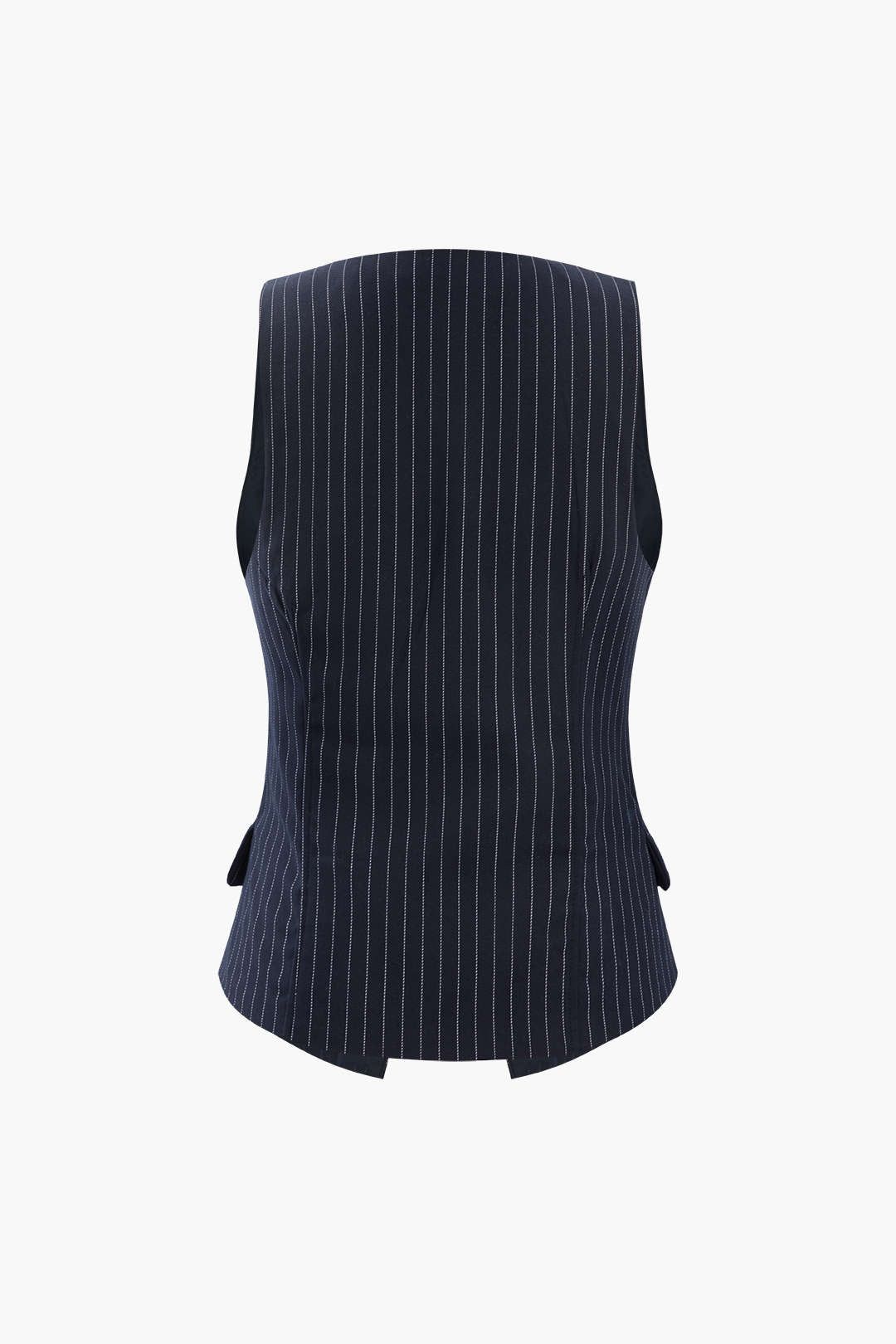 Vertical Stripe V-neck Hook And Eye Vest sold by Micas product image thumbnail 2