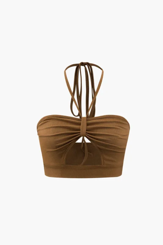 Halter Neck Cut Out Cami Top sold by Micas