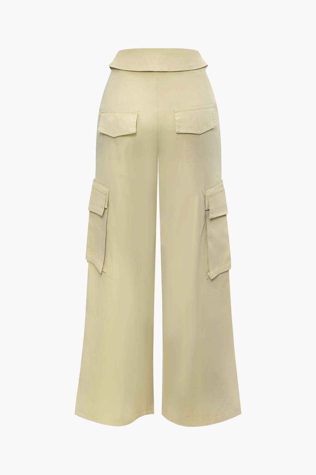 Foldover Tie Waist Flap Pocket Wide Leg Pants sold by Micas product image thumbnail 2
