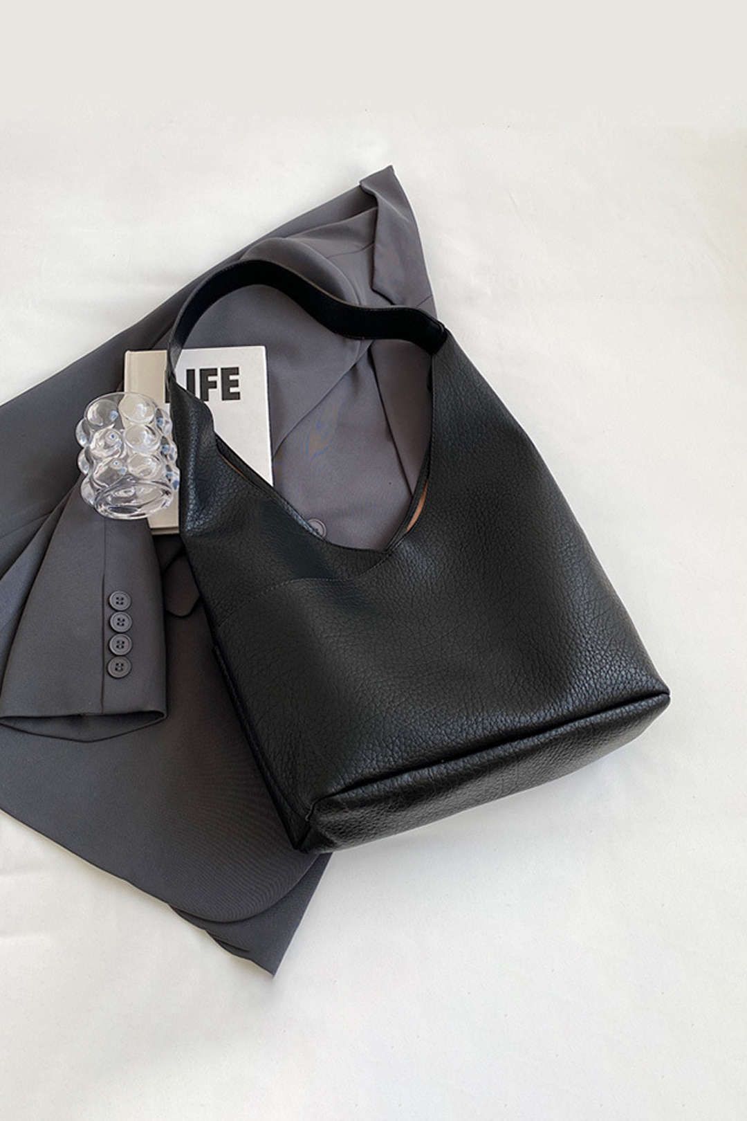 Faux Leather Shoulder Bag sold by Micas product image thumbnail 4