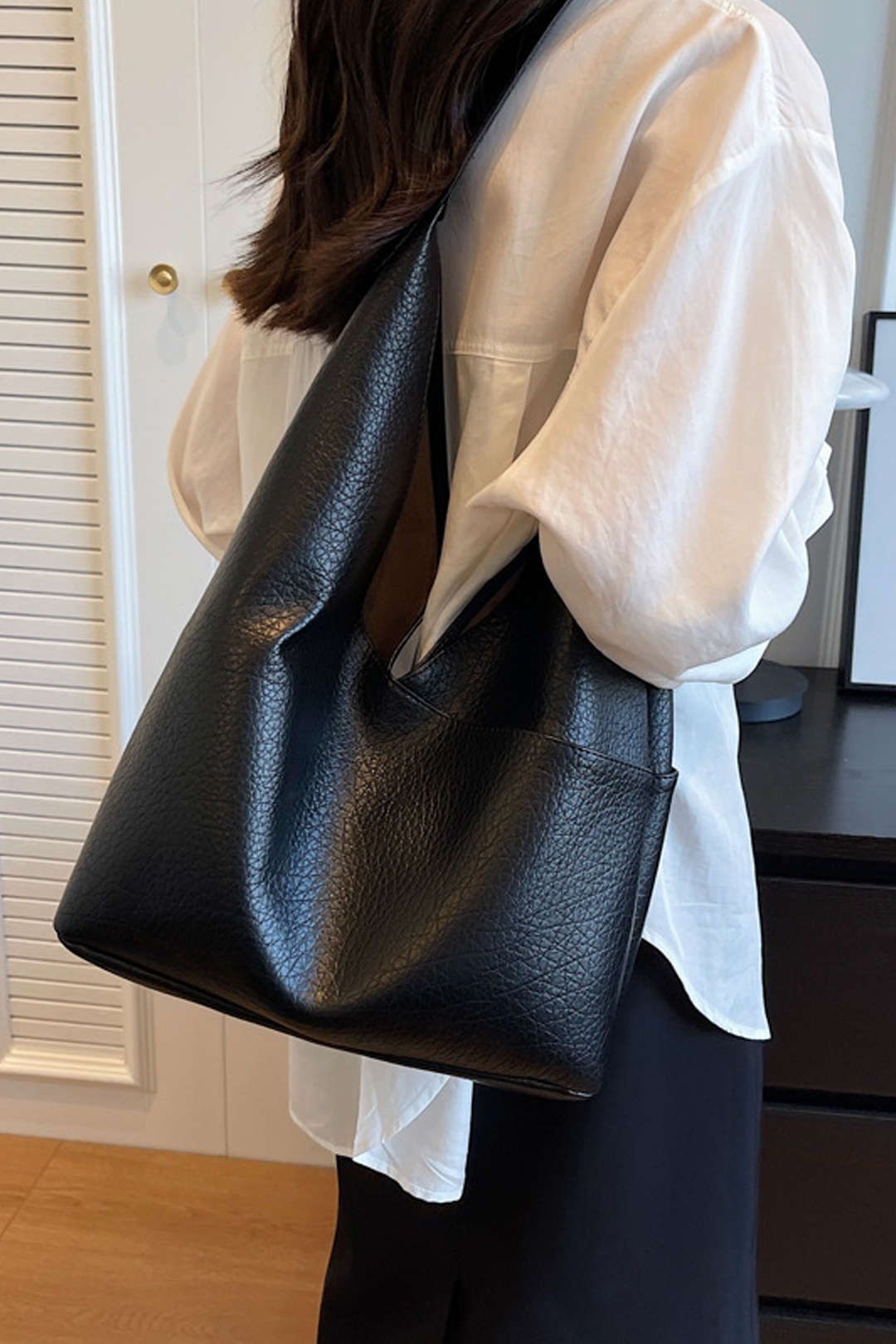 Faux Leather Shoulder Bag sold by Micas