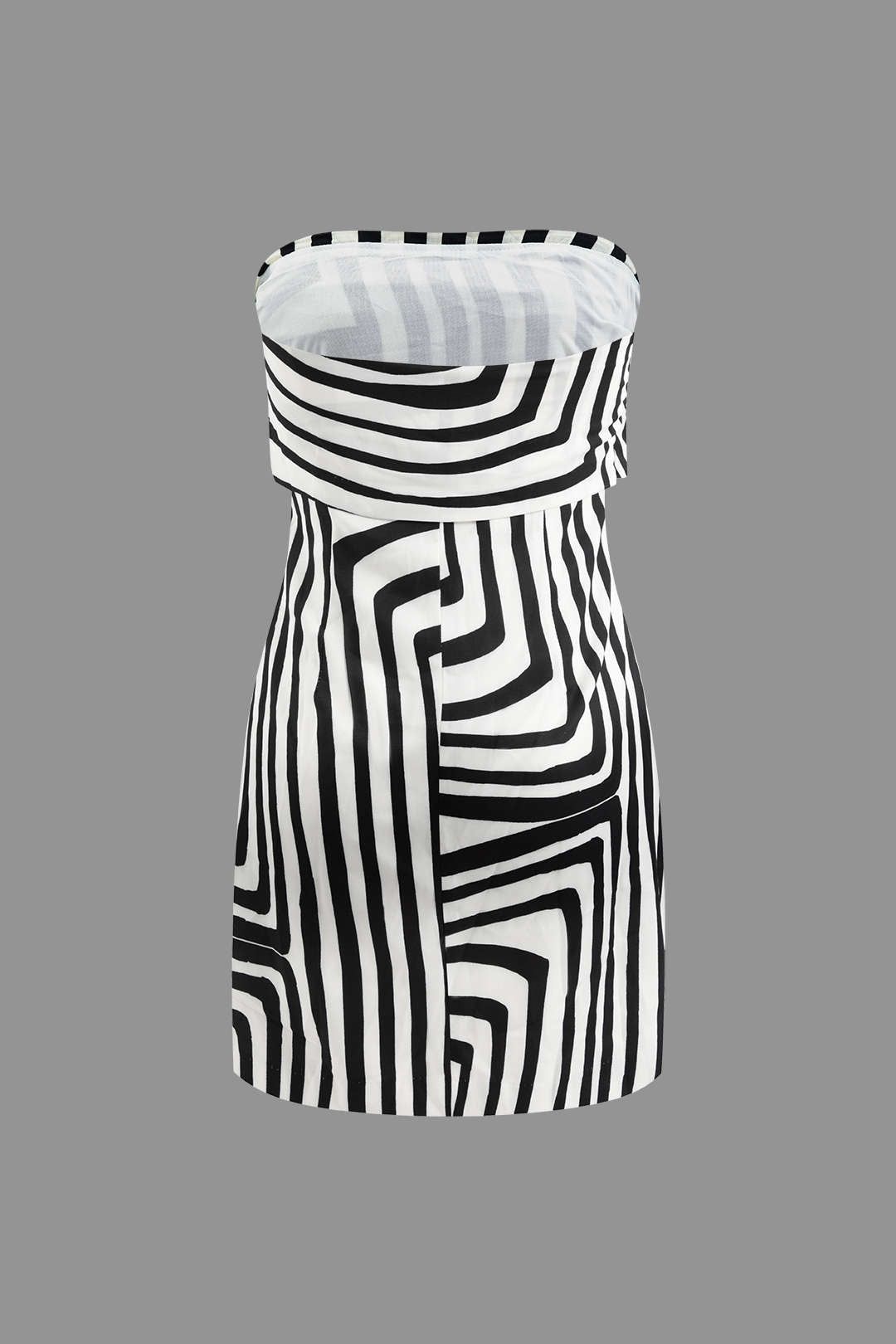 Stripe Folded Strapless Mini Dress sold by Micas product image thumbnail 2