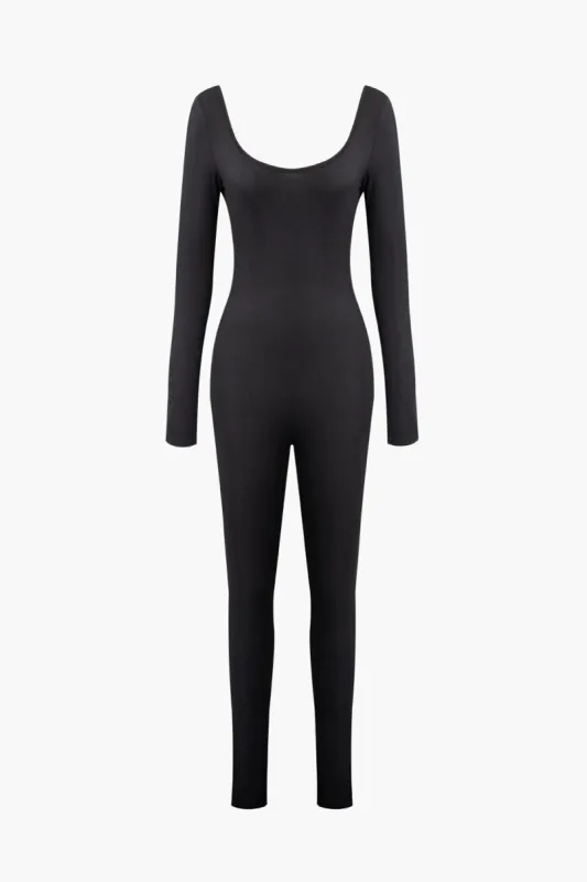 Solid Square Neck Backless Jumpsuit sold by Micas