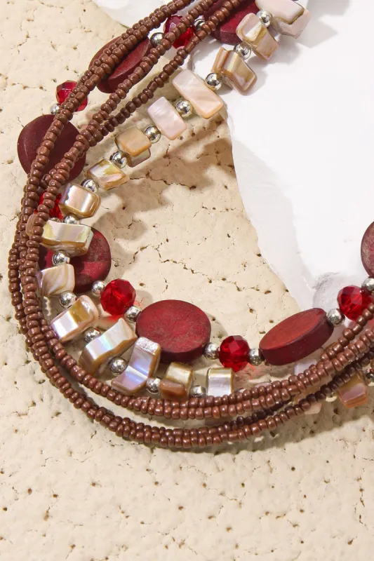 Multi-Layer Beaded Necklace sold by Micas