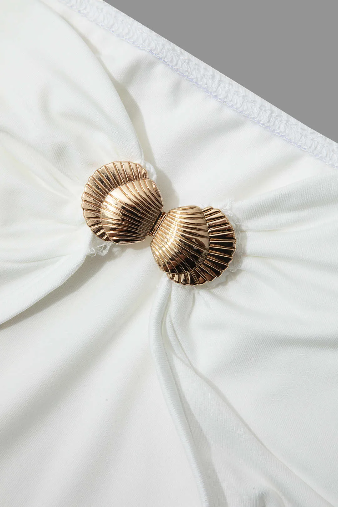 Metal Shell Clasp Strapless Maxi Dress sold by Micas product image thumbnail 3