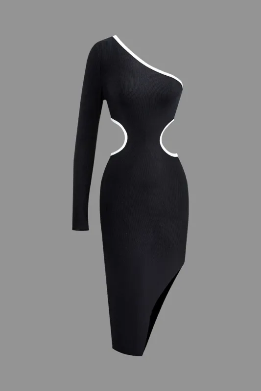 Contrast Cut Out Midi Dress sold by Micas