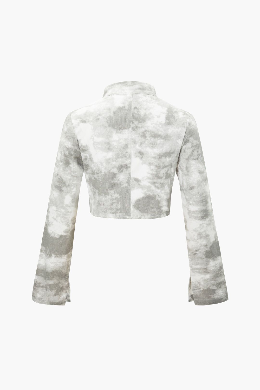 Tie Dye Denim Zipper Crop Top And Mini Skirt Set sold by Micas product image thumbnail 4