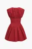 Solid Ruched Mini Dress sold by Micas