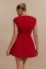 Solid Ruched Mini Dress sold by Micas