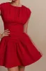 Solid Ruched Mini Dress sold by Micas