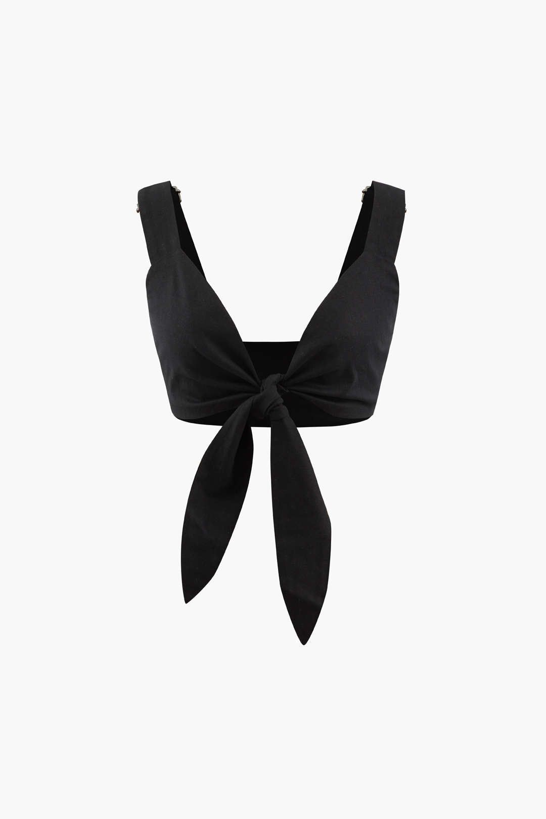 Linen Knot Front Cami Top And Elastic Waist Wide Leg Pants Set sold by Micas product image thumbnail 2