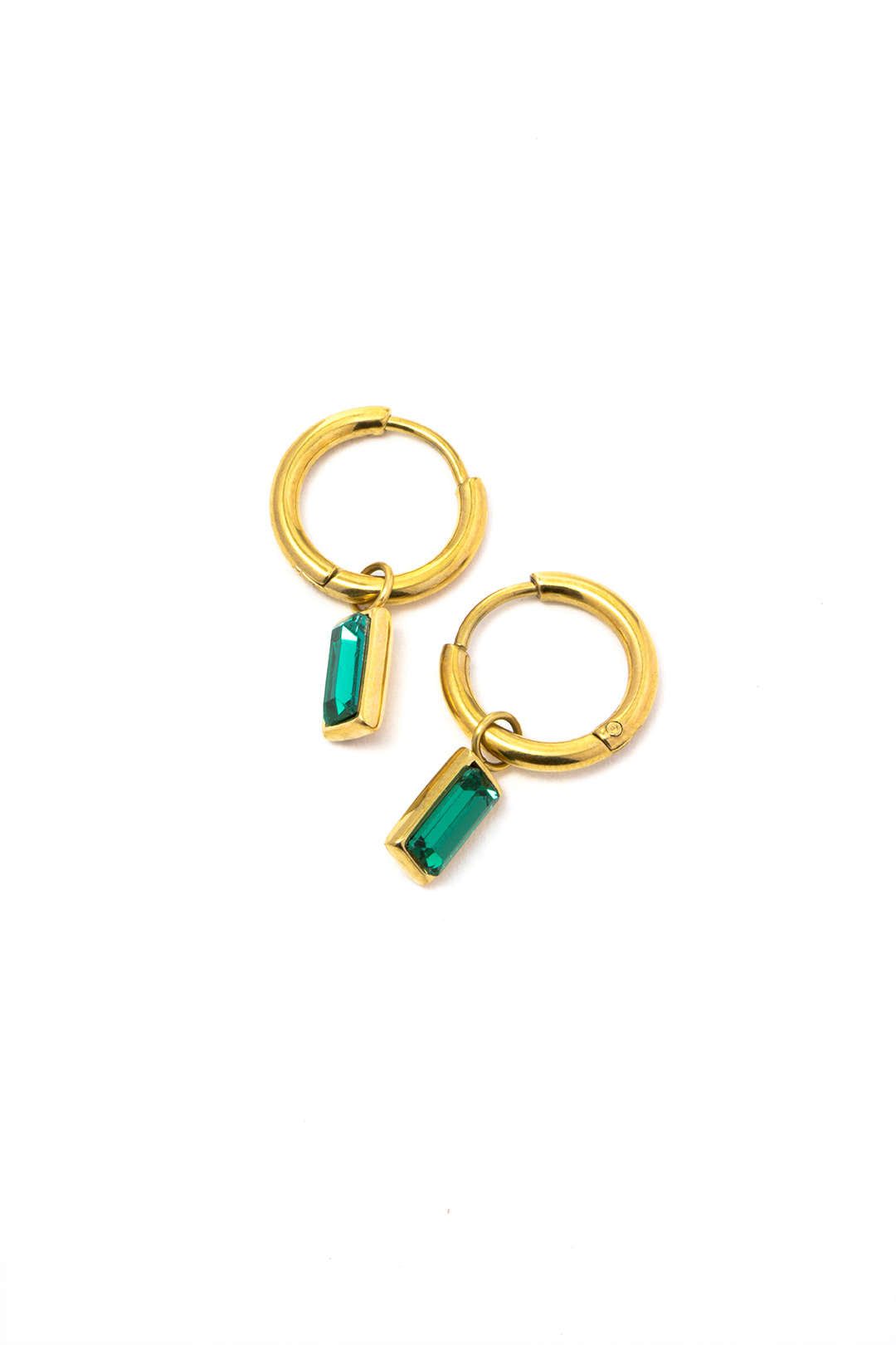 Emerald Charm Earrings sold by Micas product image thumbnail 3