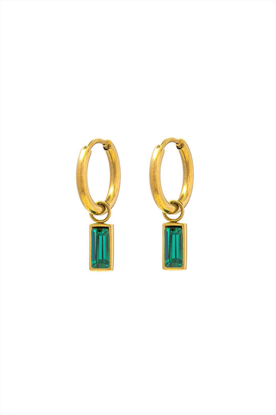 Emerald Charm Earrings sold by Micas