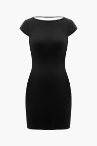 Short Sleeve Backless Bodycon Mini Dress sold by Micas
