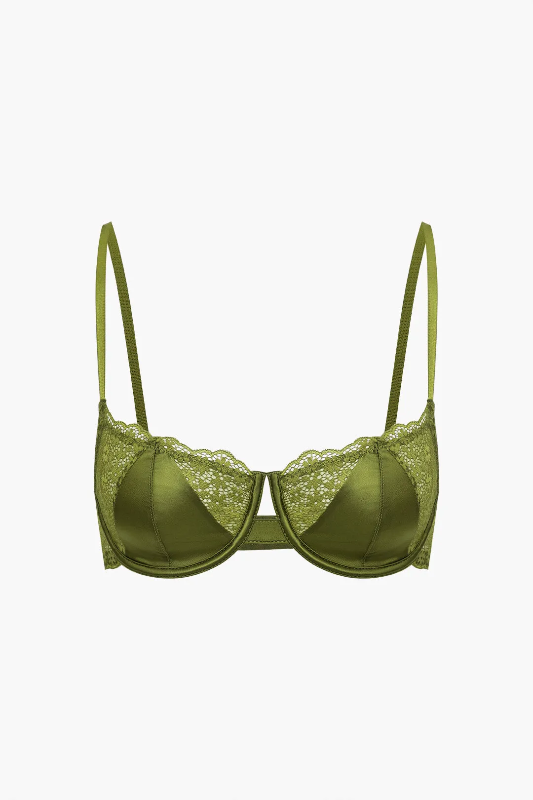 Solid Lace Patchwork Brassiere sold by Micas