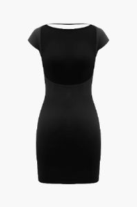 Short Sleeve Backless Bodycon Mini Dress sold by Micas