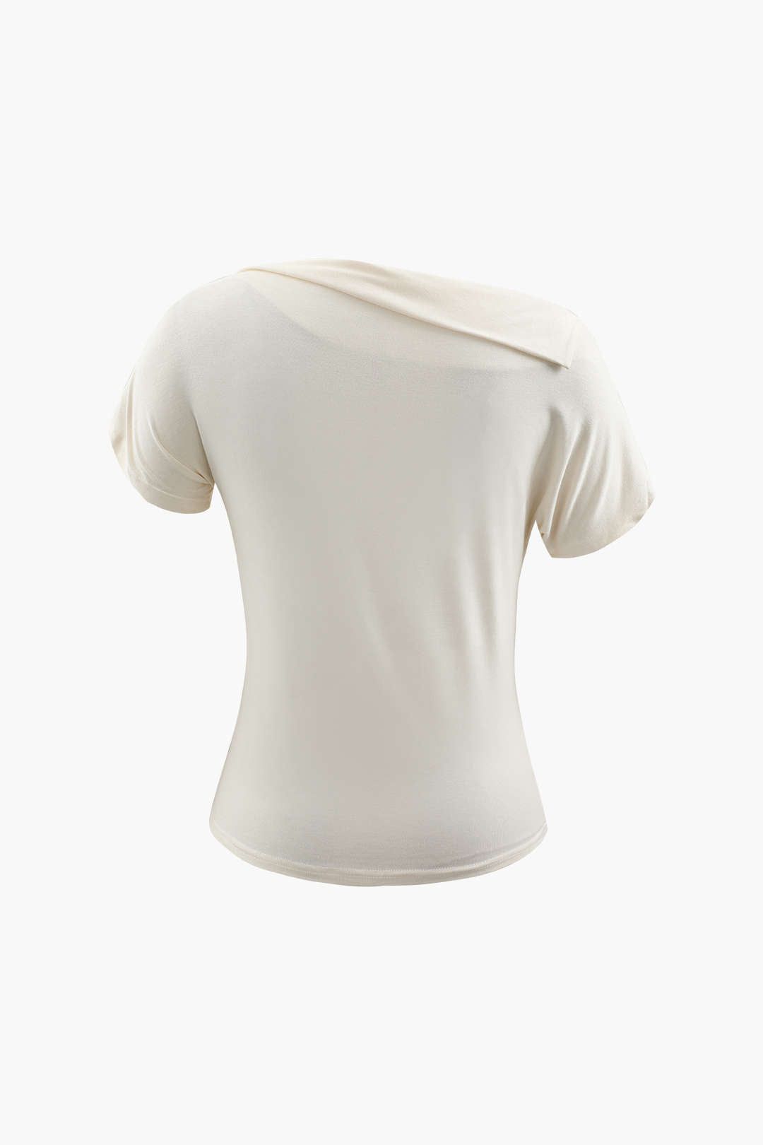 Asymmetric Shoulder Short Sleeve T-Shirt sold by Micas product image thumbnail 2