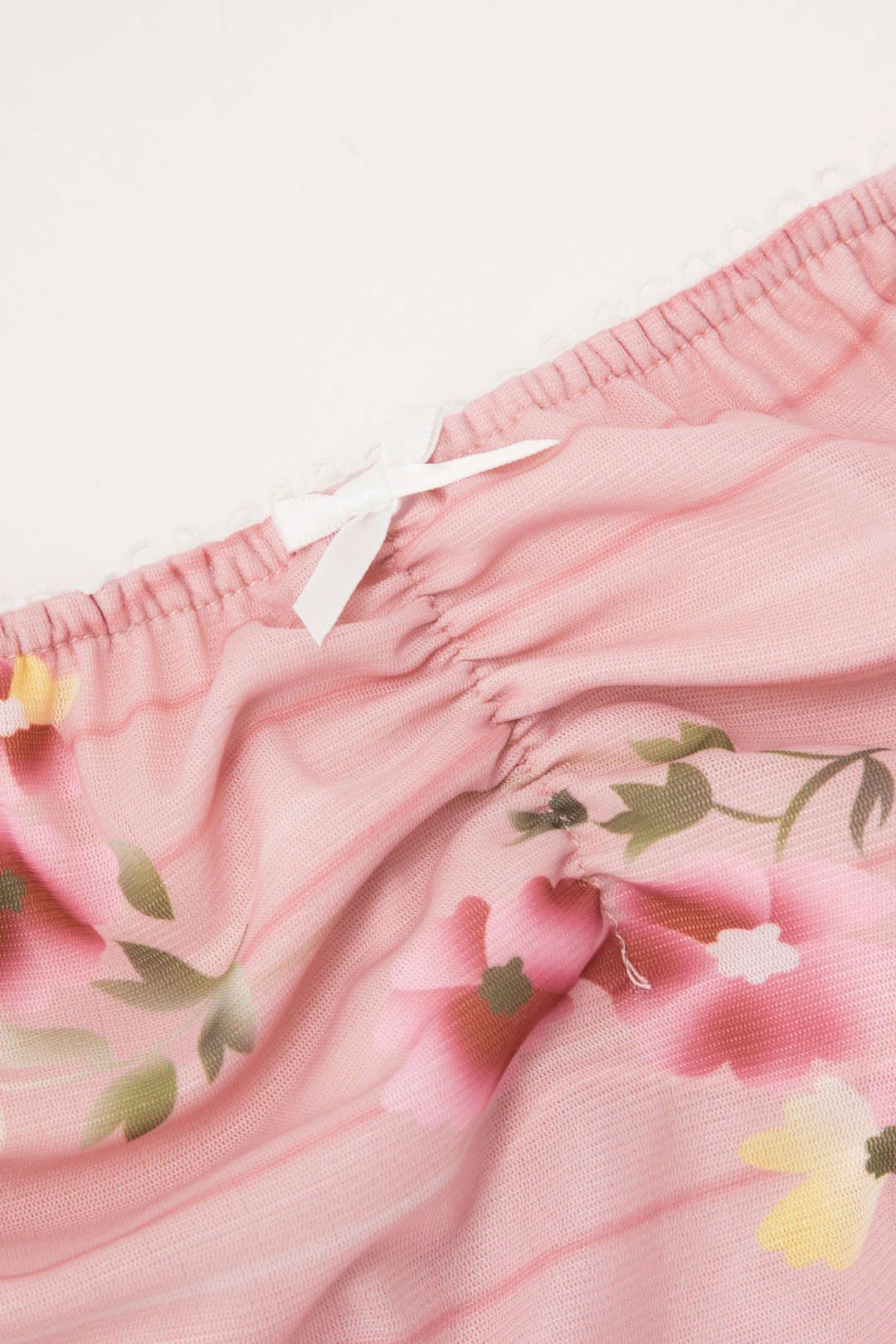 Floral Print Ruched Front Mesh Tube Top sold by Micas product image thumbnail 3