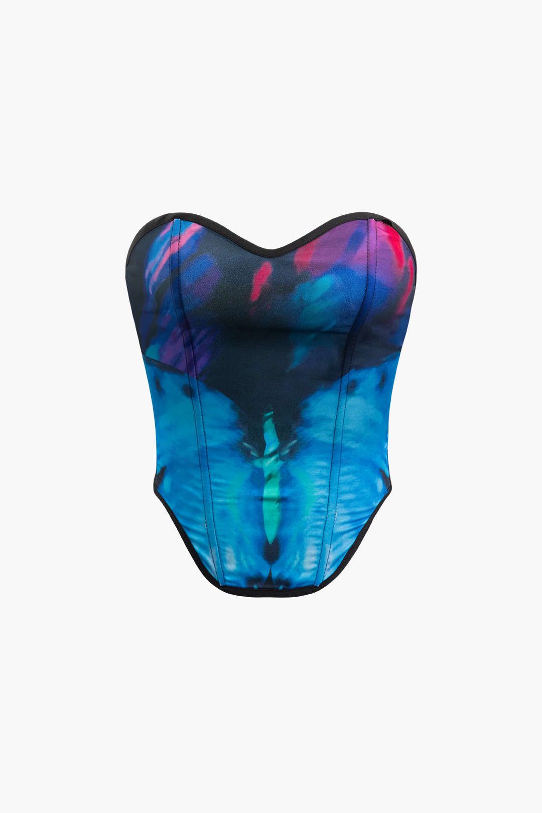 Butterfly Print Strapless Corset Top And Mesh Midi Skirt Set sold by Micas product image thumbnail 2