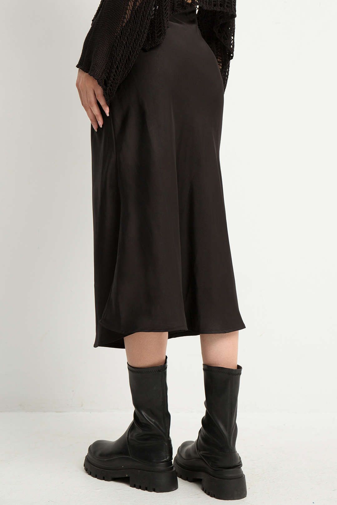 Satin Mermaid Midi Skirt sold by Micas product image thumbnail 3