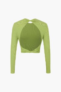 Backless Long Sleeve Top sold by Micas