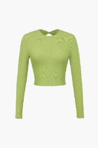 Backless Long Sleeve Top sold by Micas