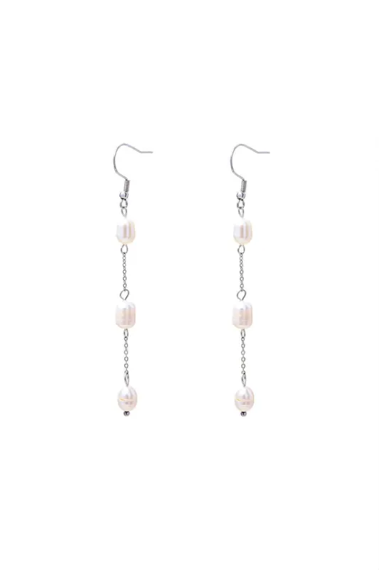 Spaced Pearl Drop Earrings sold by Micas