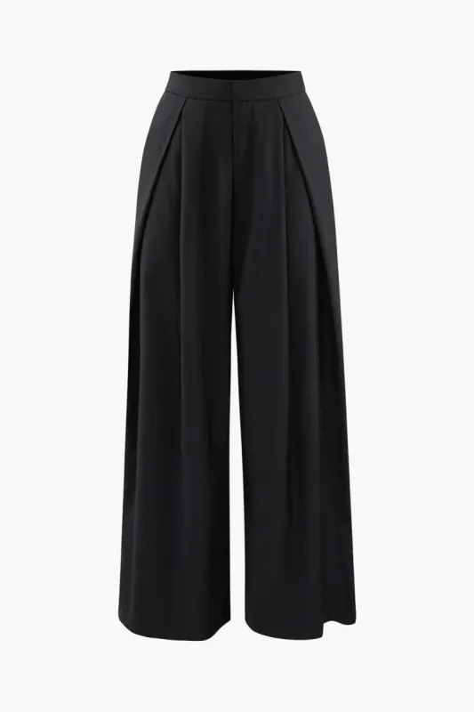 Pleated Wide Leg Suit Pants sold by Micas