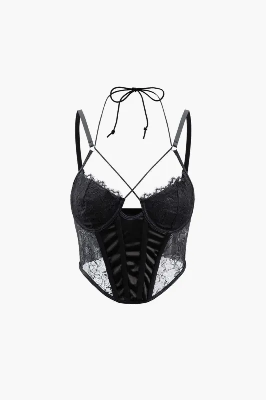 Halter Lace Corset Top sold by Micas
