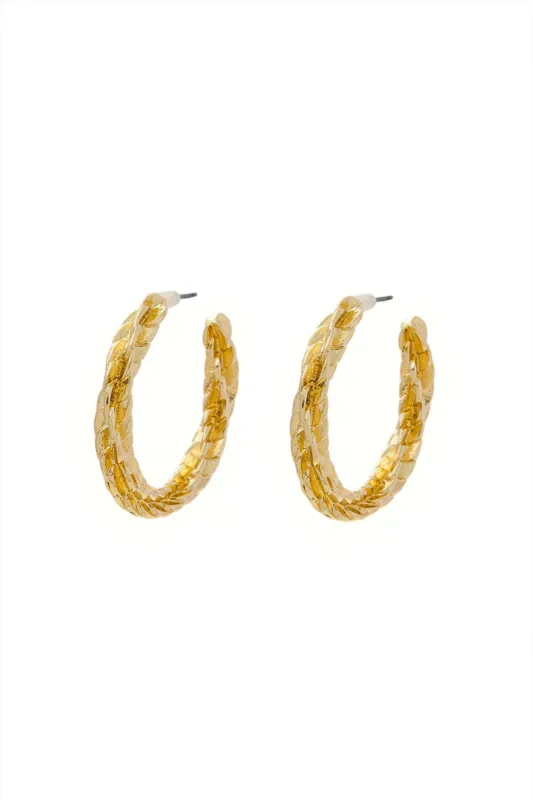 Textured Hoop Earrings sold by Micas