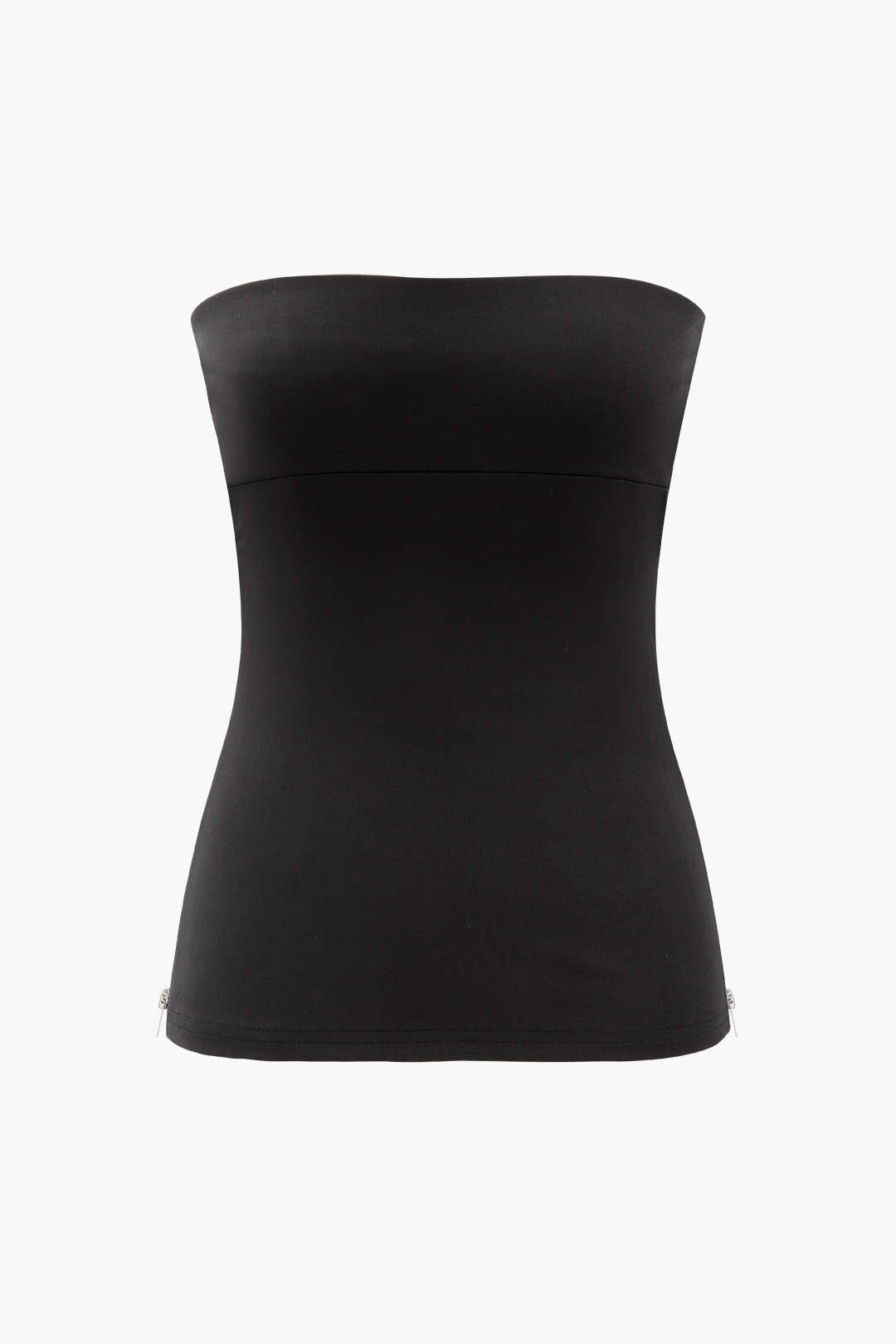Side Zip Strapless Top sold by Micas