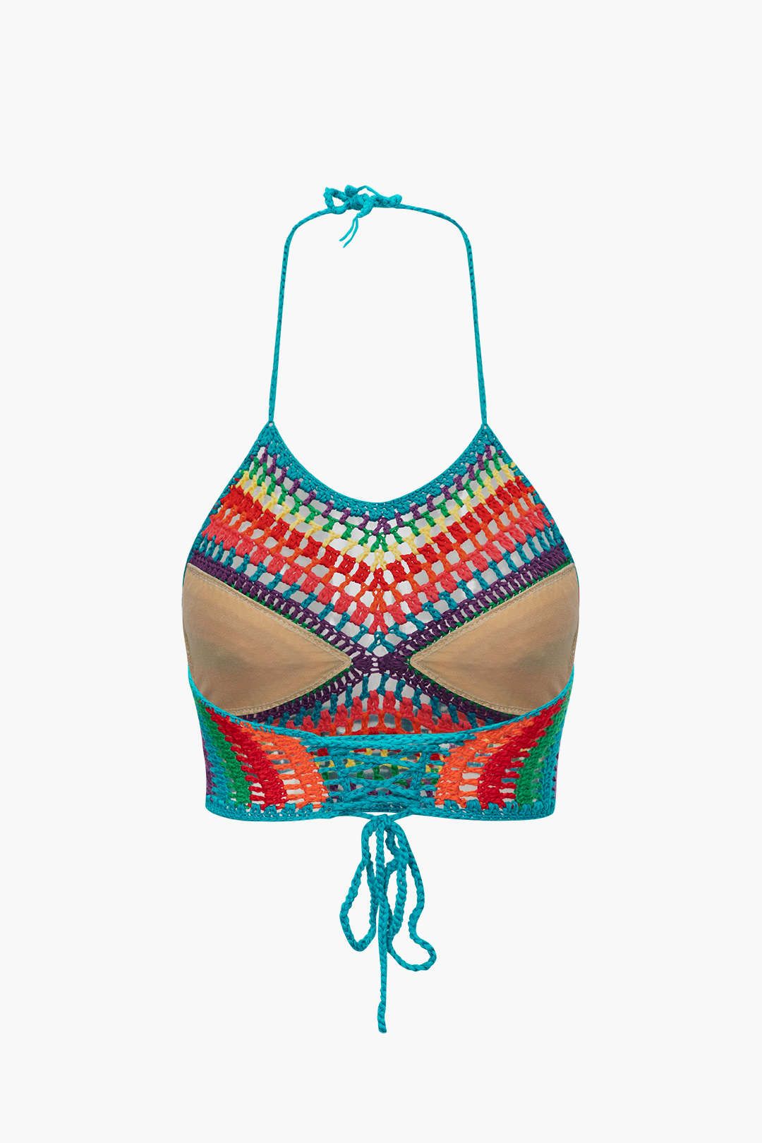 Rainbow Crochet Halter Cami Top sold by Micas product image thumbnail 2