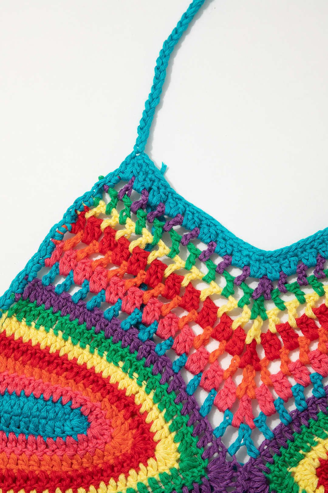 Rainbow Crochet Halter Cami Top sold by Micas product image thumbnail 3