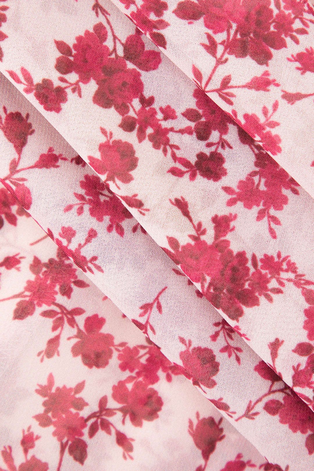 Floral Print Slit Maxi Dress With Neck Scarf sold by Micas product image thumbnail 4