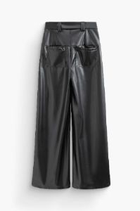 High Waist Faux Leather Pocket Wide Leg Pants sold by Micas