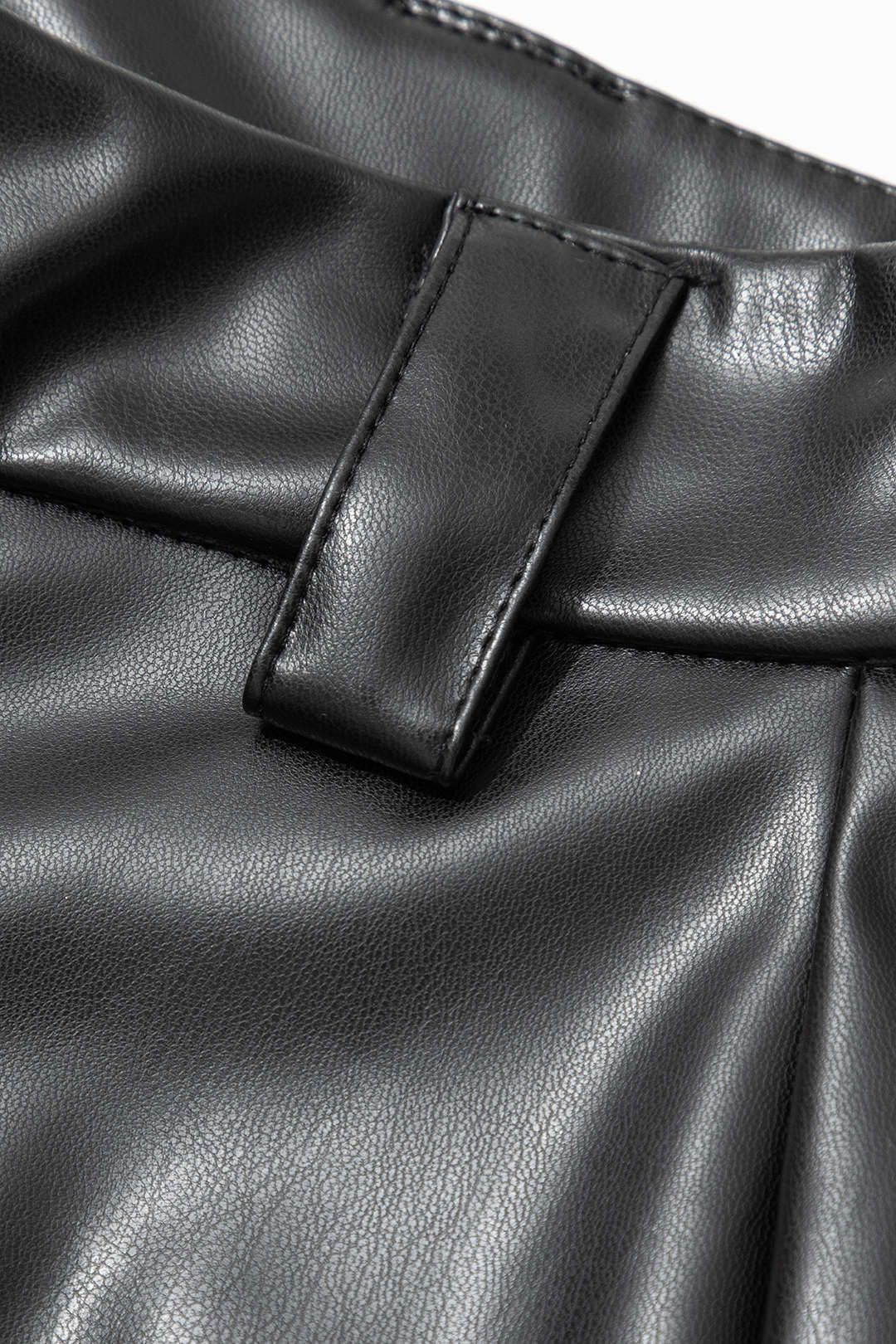 High Waist Faux Leather Pocket Wide Leg Pants sold by Micas product image thumbnail 4