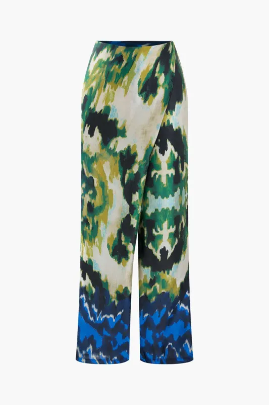 Abstract Print Wrap Pants sold by Micas