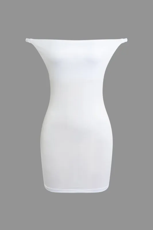 Off-Shoulder Cut Out Ruched Mini Dress sold by Micas