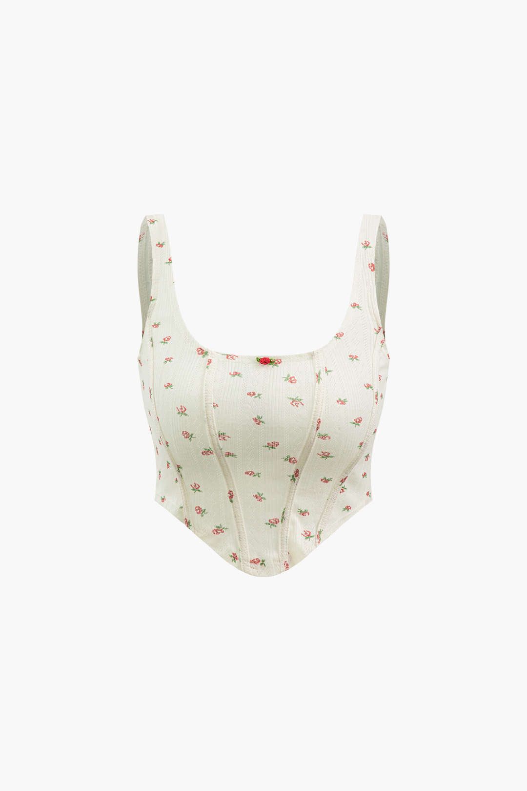 Ditsy Rose Square Neck Corset Top And Midi Skirt Set sold by Micas product image thumbnail 2