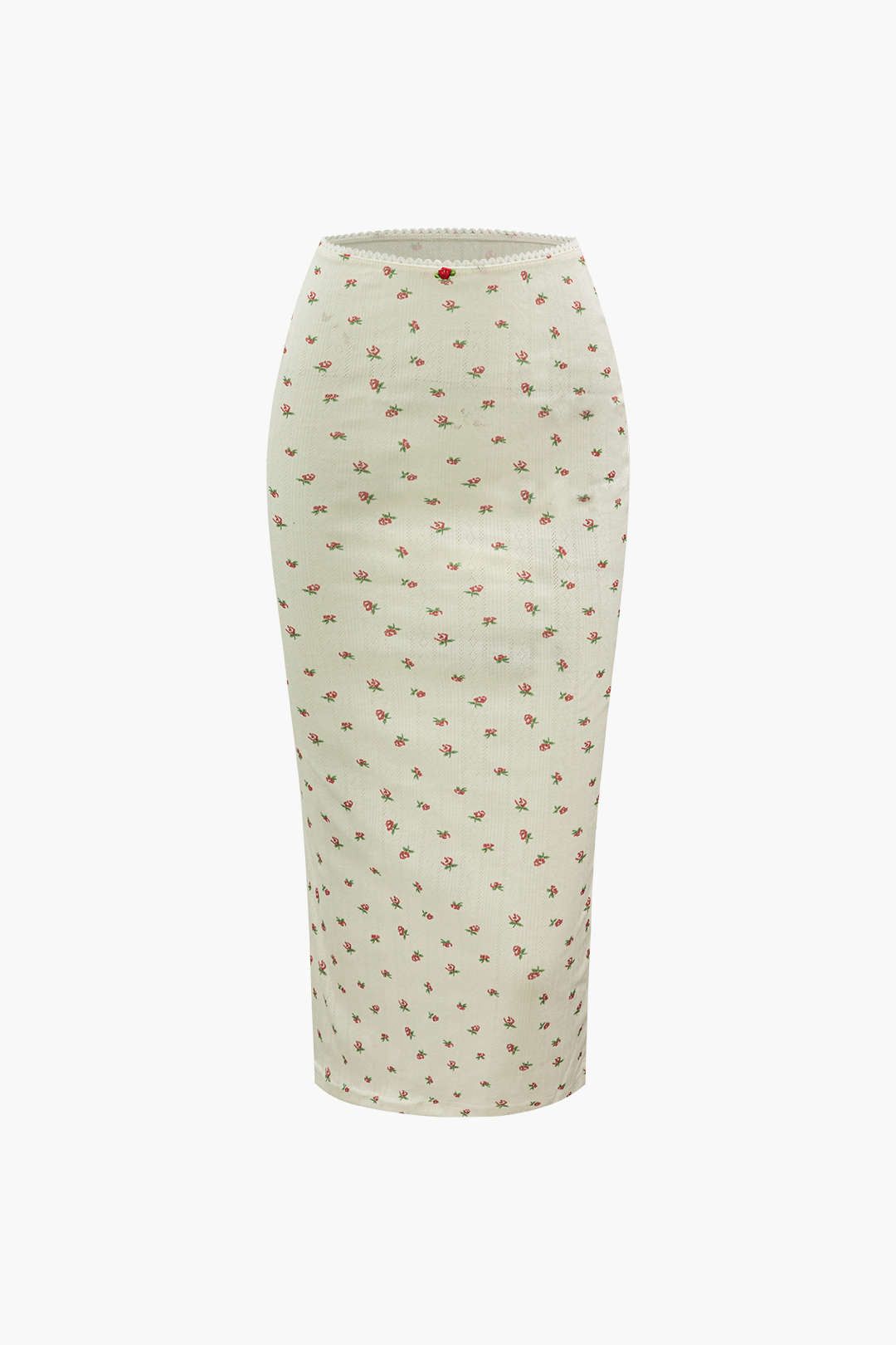 Ditsy Rose Square Neck Corset Top And Midi Skirt Set sold by Micas product image thumbnail 3