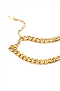 Gold Bar Link Chain Necklace sold by Micas