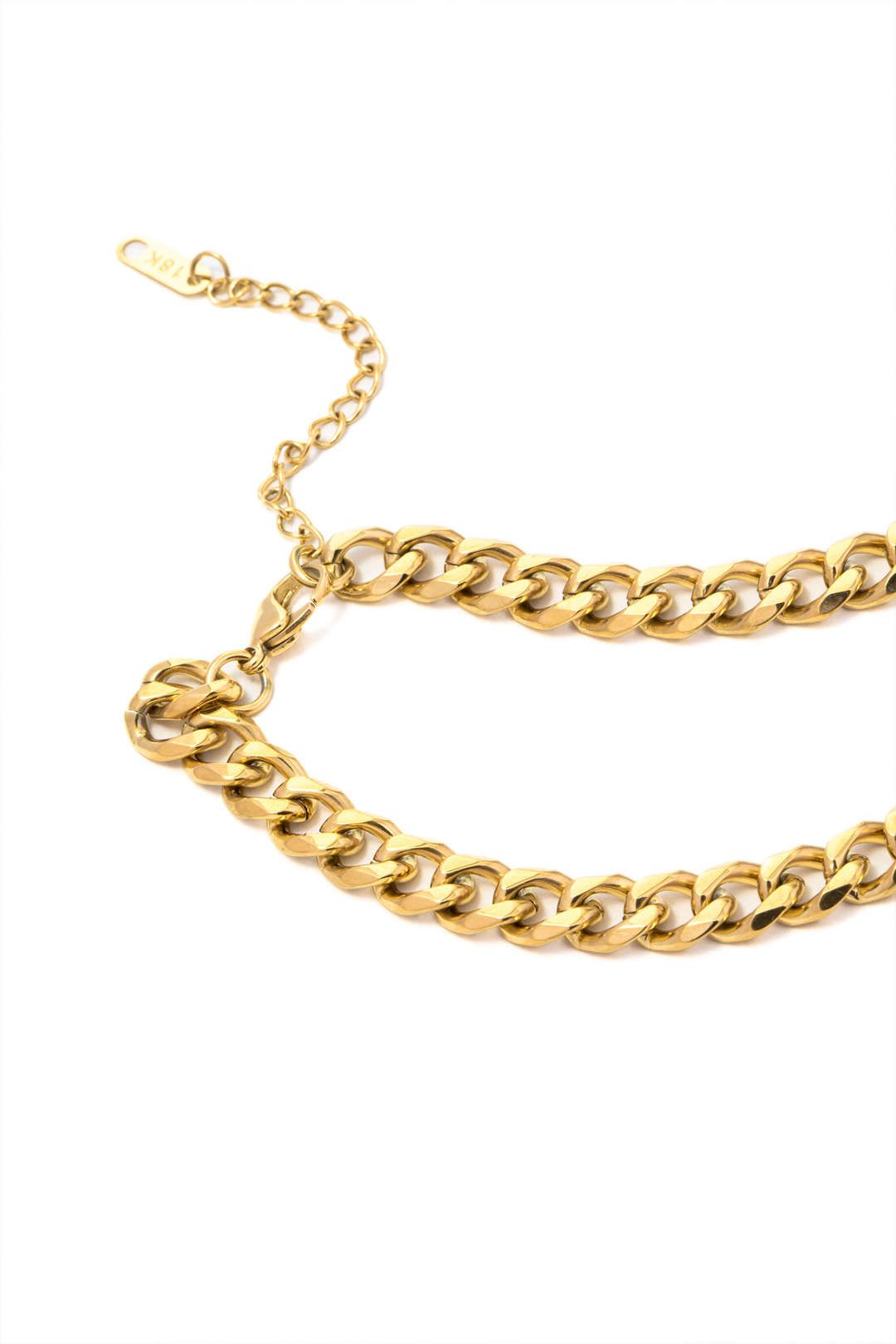 Gold Bar Link Chain Necklace sold by Micas product image thumbnail 5