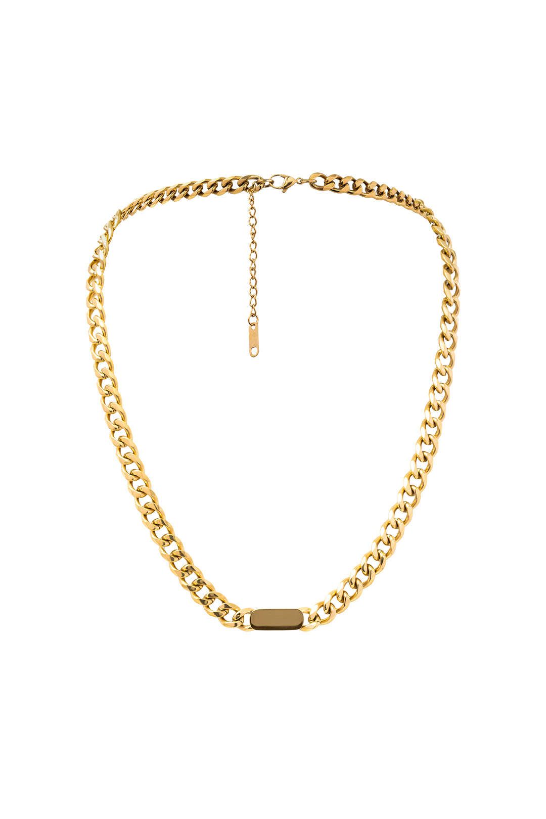 Gold Bar Link Chain Necklace sold by Micas
