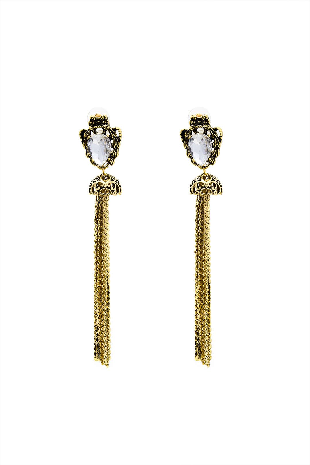 Crystal Fringe Earrings sold by Micas