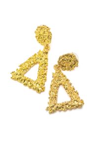 Textured Triangle Drop Earrings sold by Micas