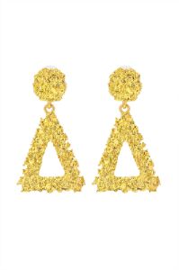 Textured Triangle Drop Earrings sold by Micas
